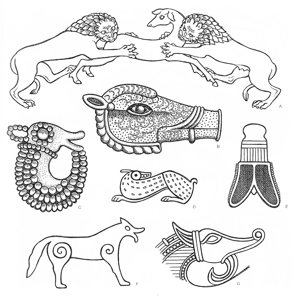 Зарисовки зооморфных мотивов древнего Египта